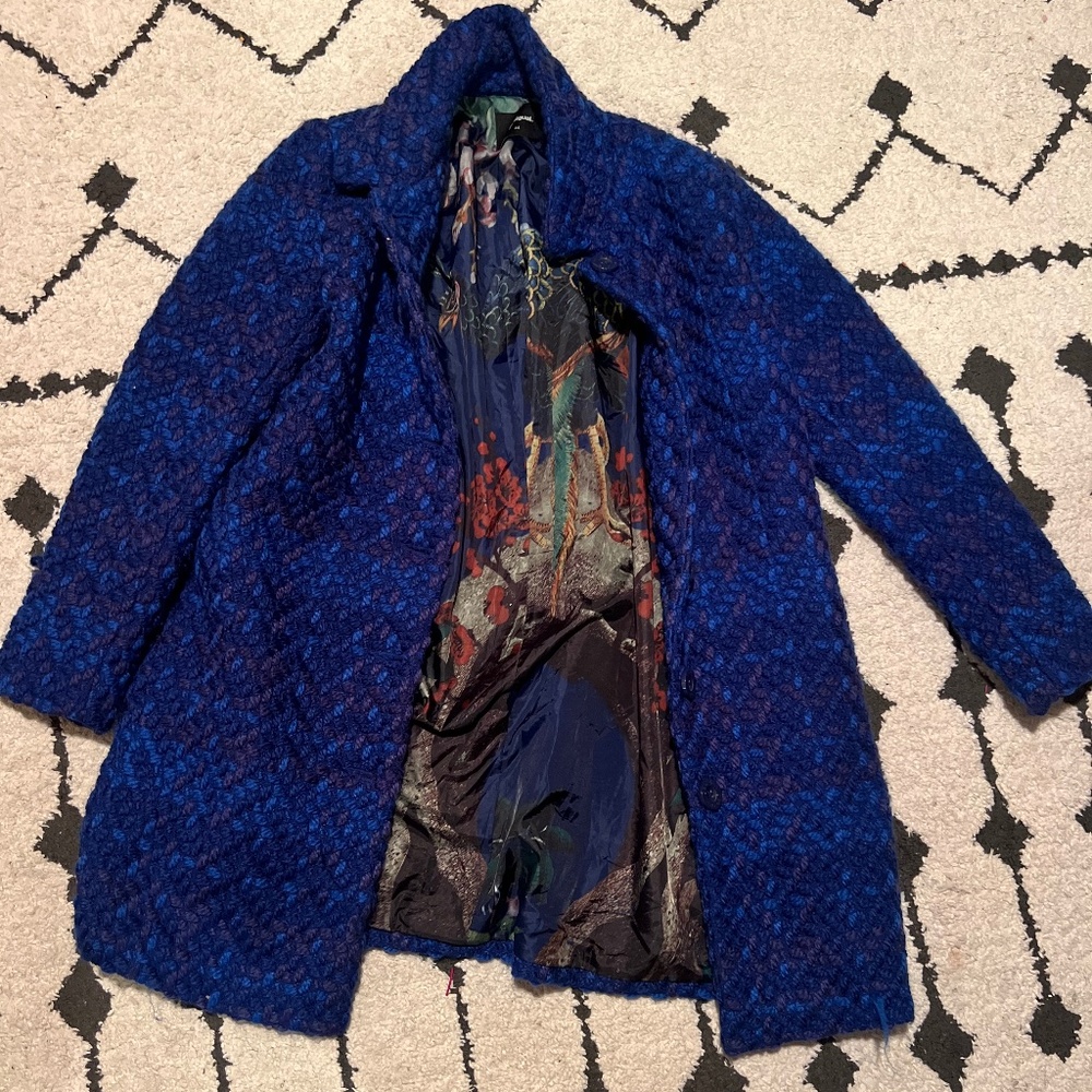 Blue Desigual Coat - Purchased in Spain